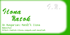 ilona matok business card